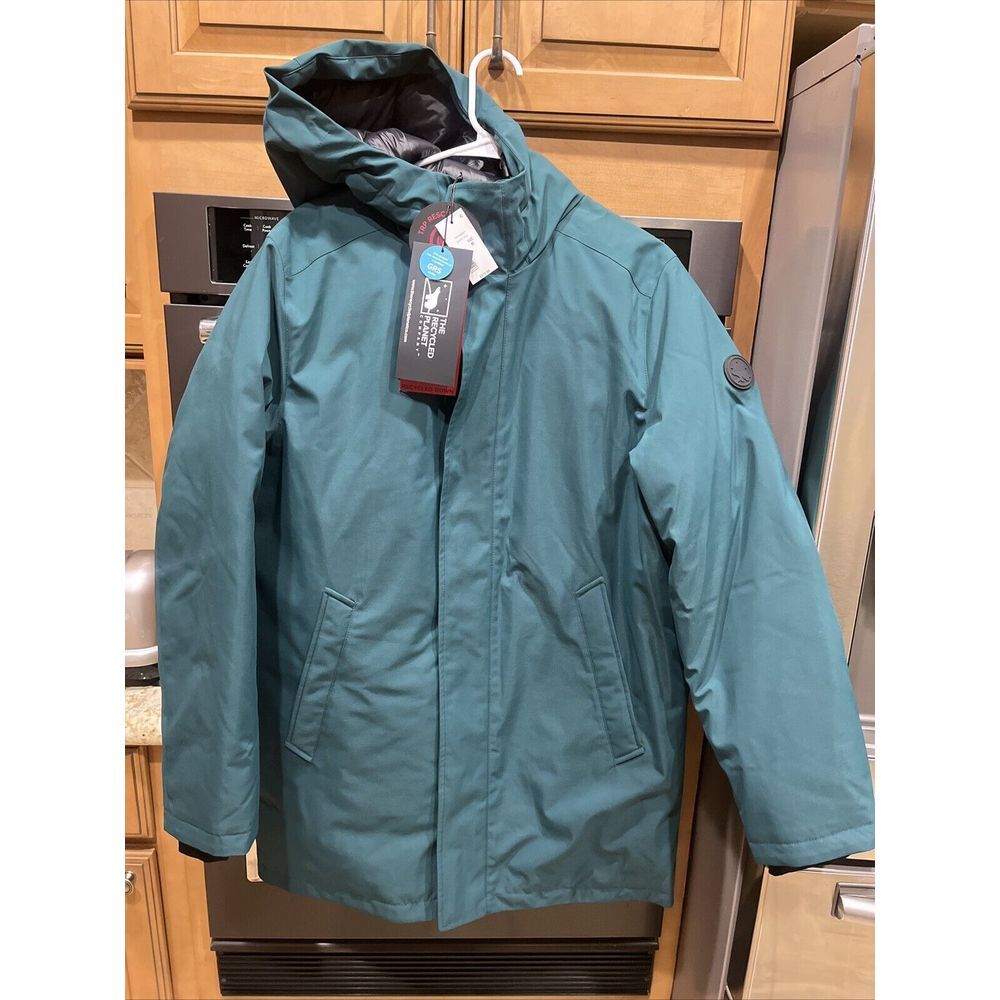 Recycled Planet Everdas Water Resistant & Windproof Down Parka in Dark‎ Sea M